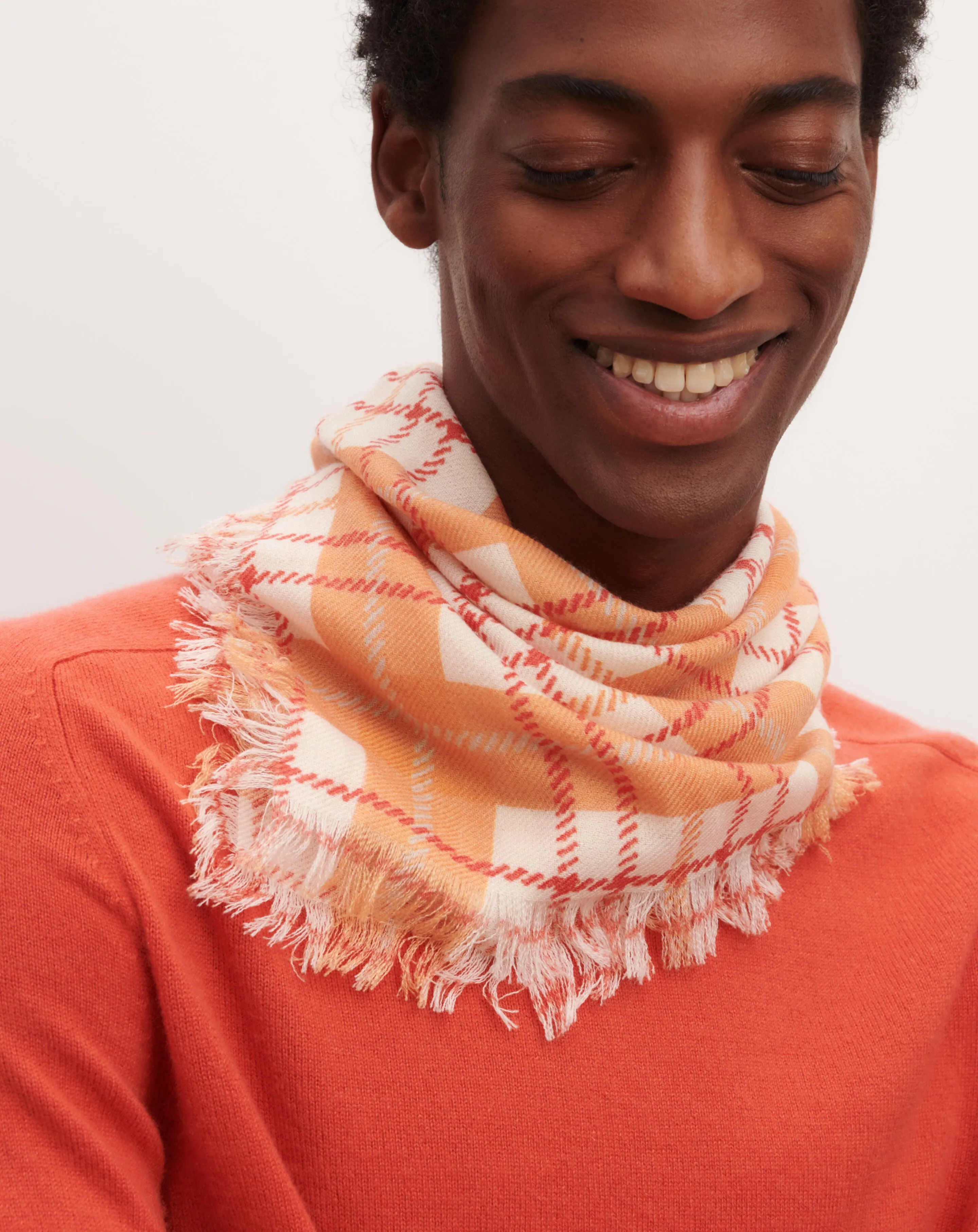 Mini printed twill square scarf Eric Bompard