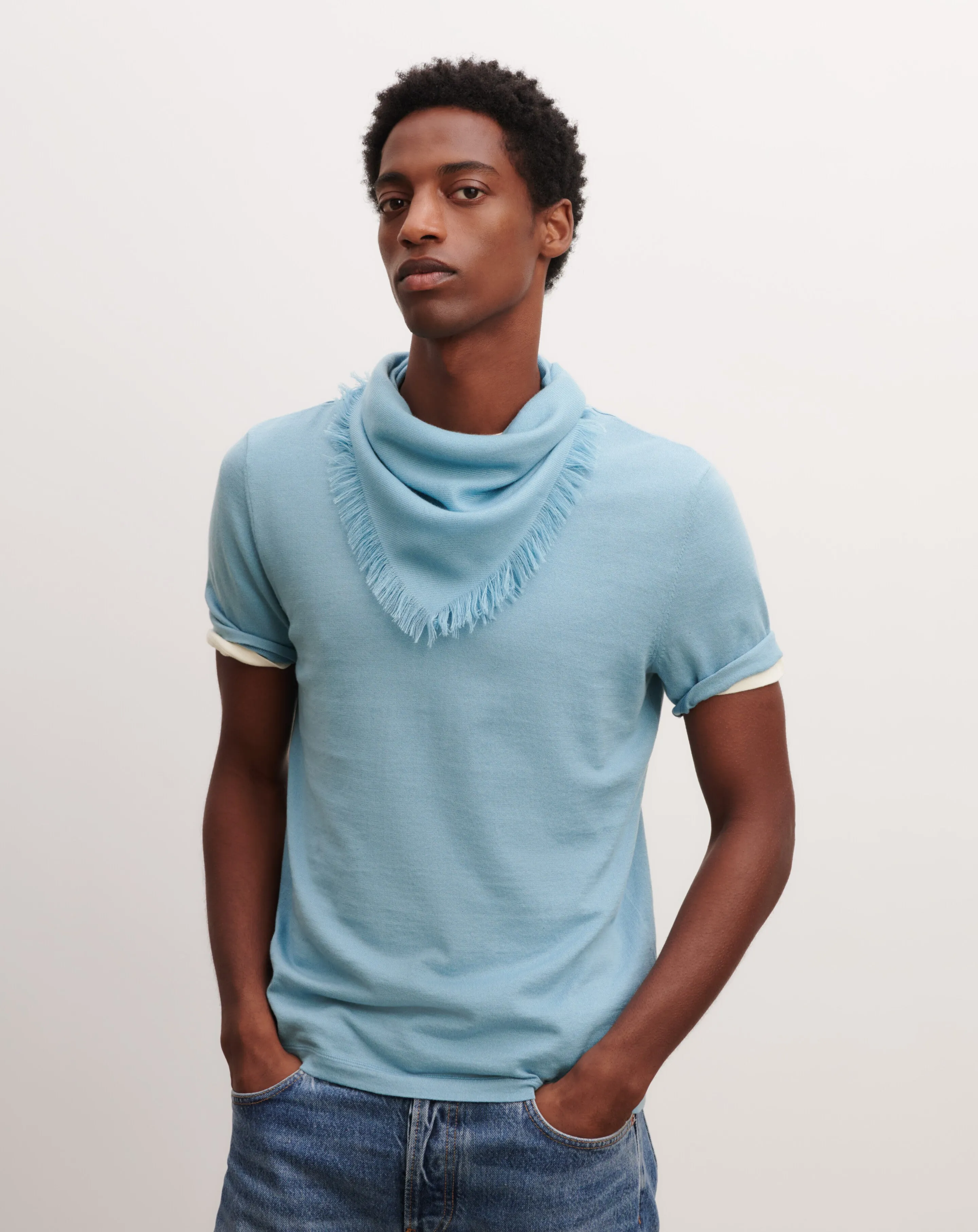 Mini twill square scarf Eric Bompard