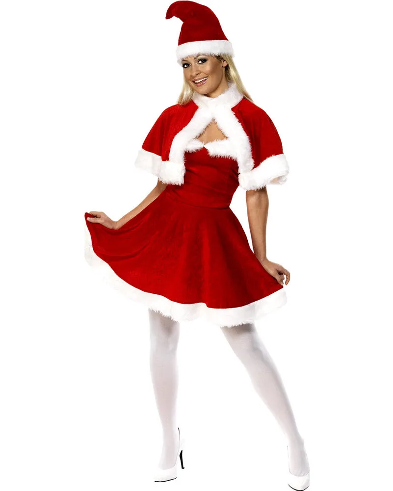 Miss Santa with Cape Womens Christmas Costume