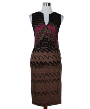 Missoni Black Brown & Purple Knit Dress sz 4