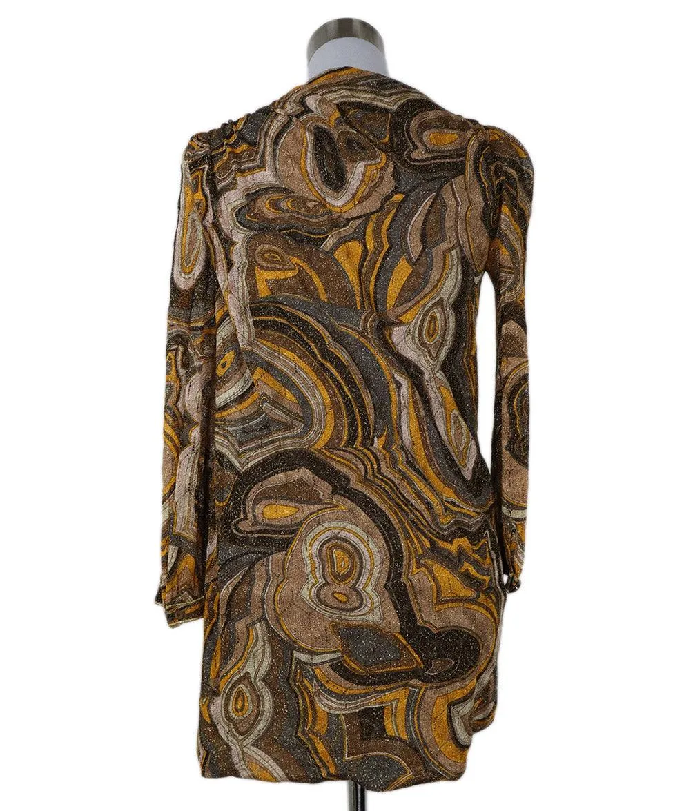 Missoni Brown Beaded Knit Tunic sz 4