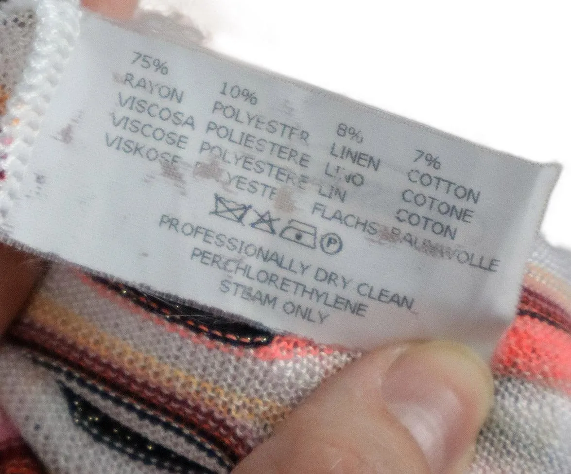 Missoni Coral White & Black Dress sz 4