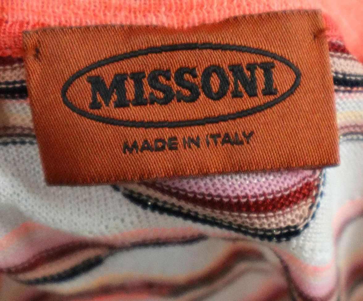 Missoni Coral White & Black Dress sz 4