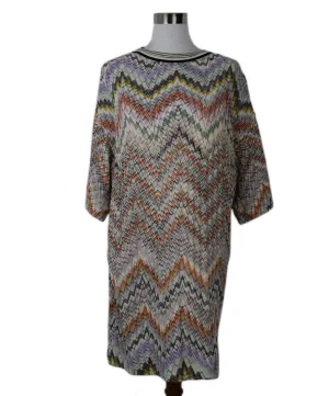 Missoni Multicolor Striped Knit Dress sz 14