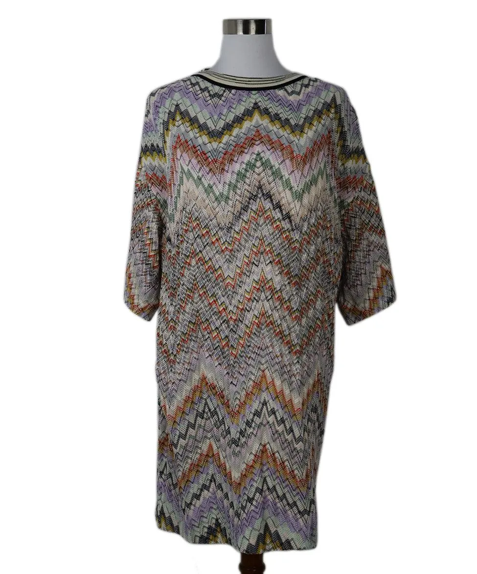 Missoni Multicolor Striped Knit Dress sz 14