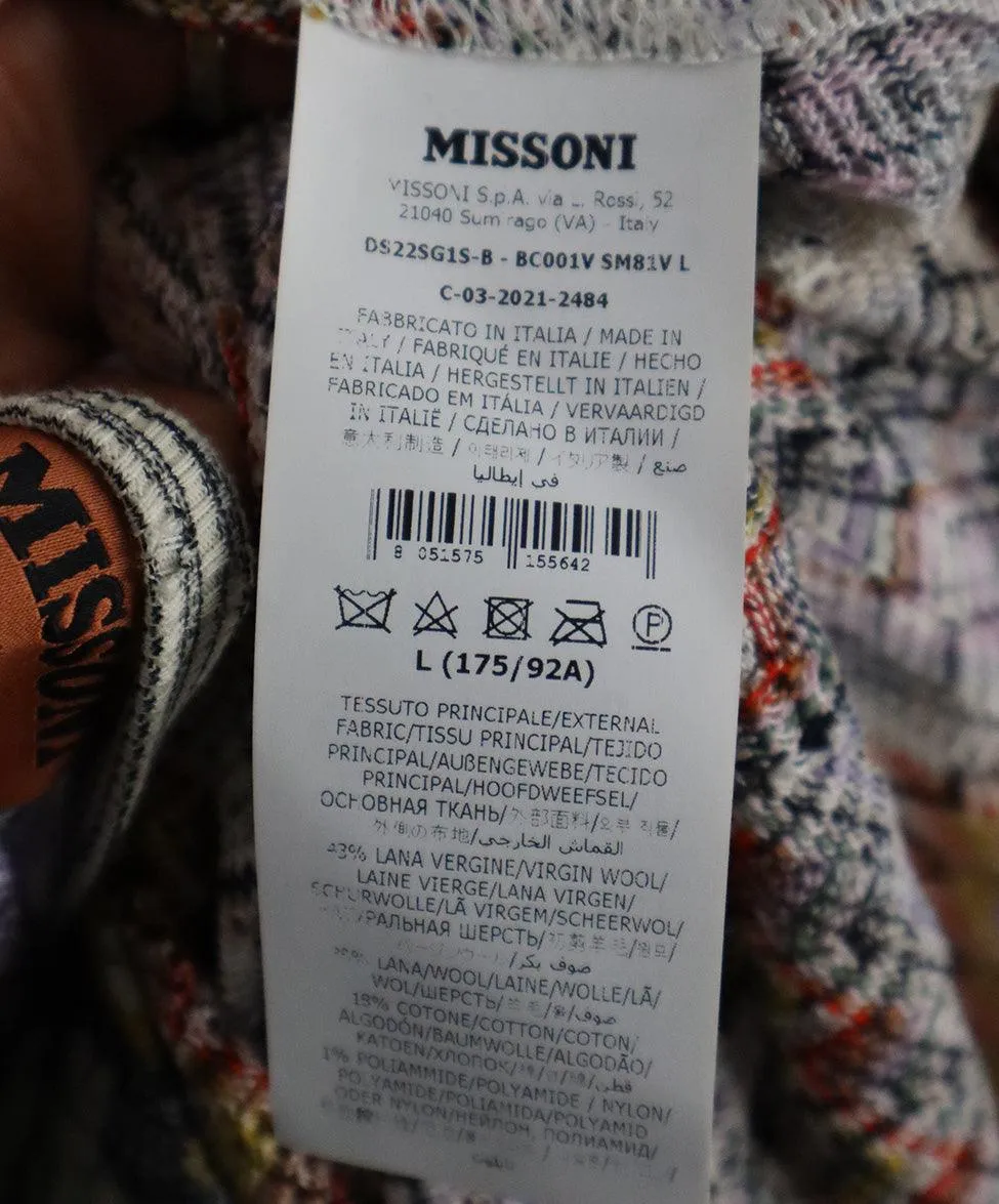 Missoni Multicolor Striped Knit Dress sz 14