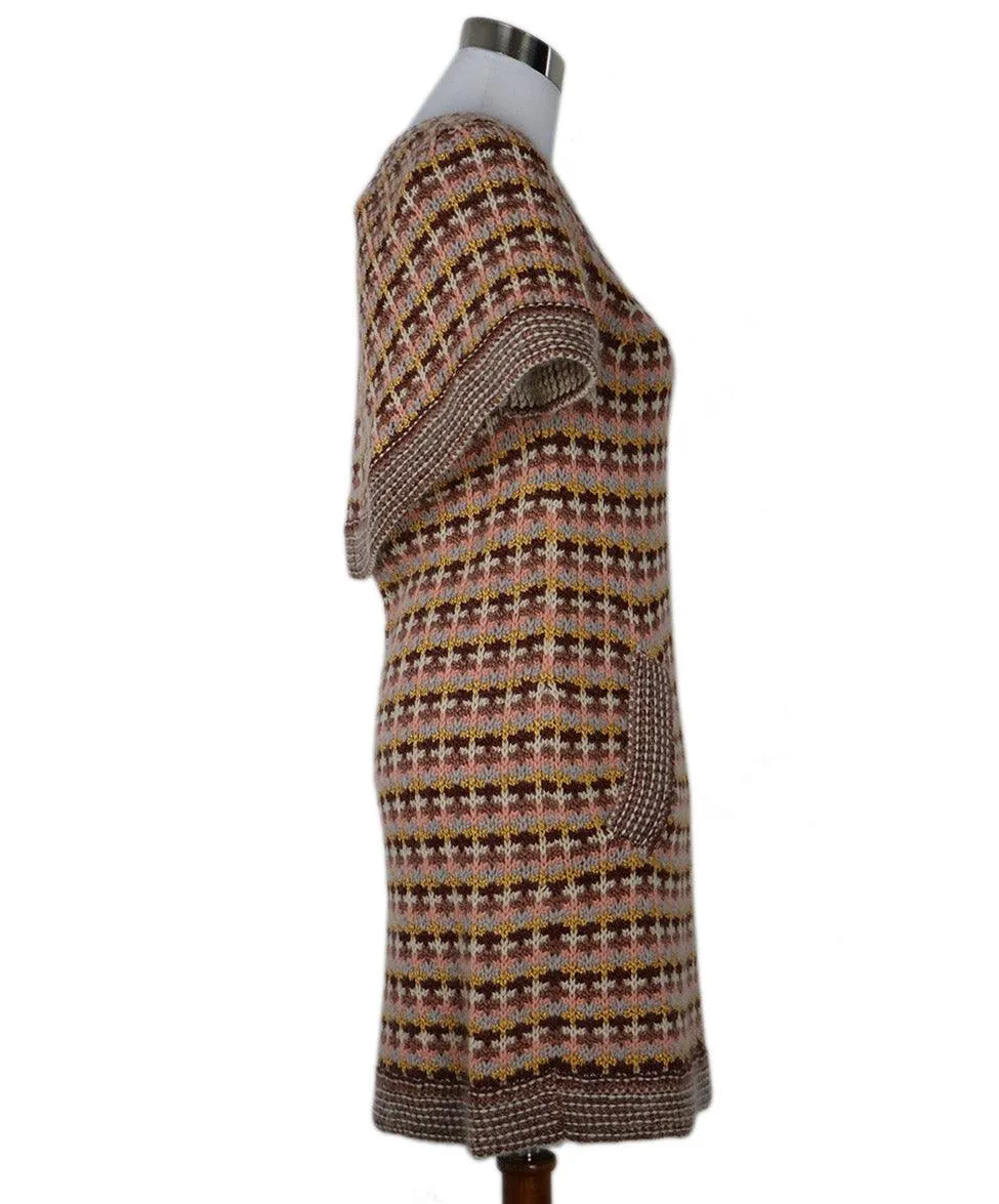 Missoni Pink & Yellow Knit Wool Dress sz 4