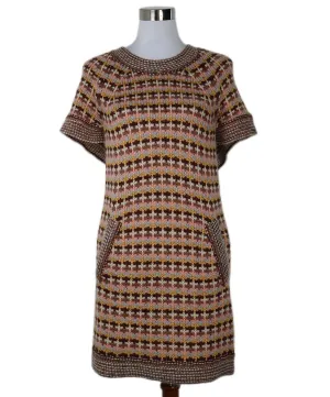 Missoni Pink & Yellow Knit Wool Dress sz 4