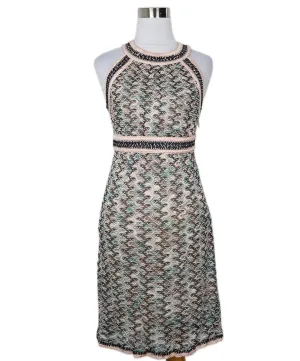 Missoni Pink Grey & Green Knit Dress sz 2