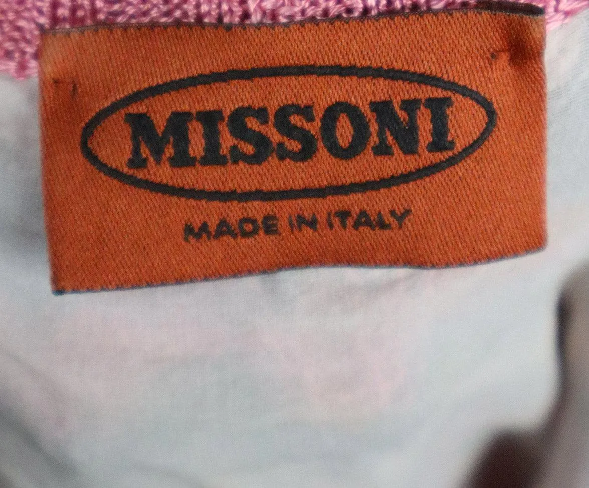 Missoni Pink Grey & Orange Knit Dress w/ Belt sz 4