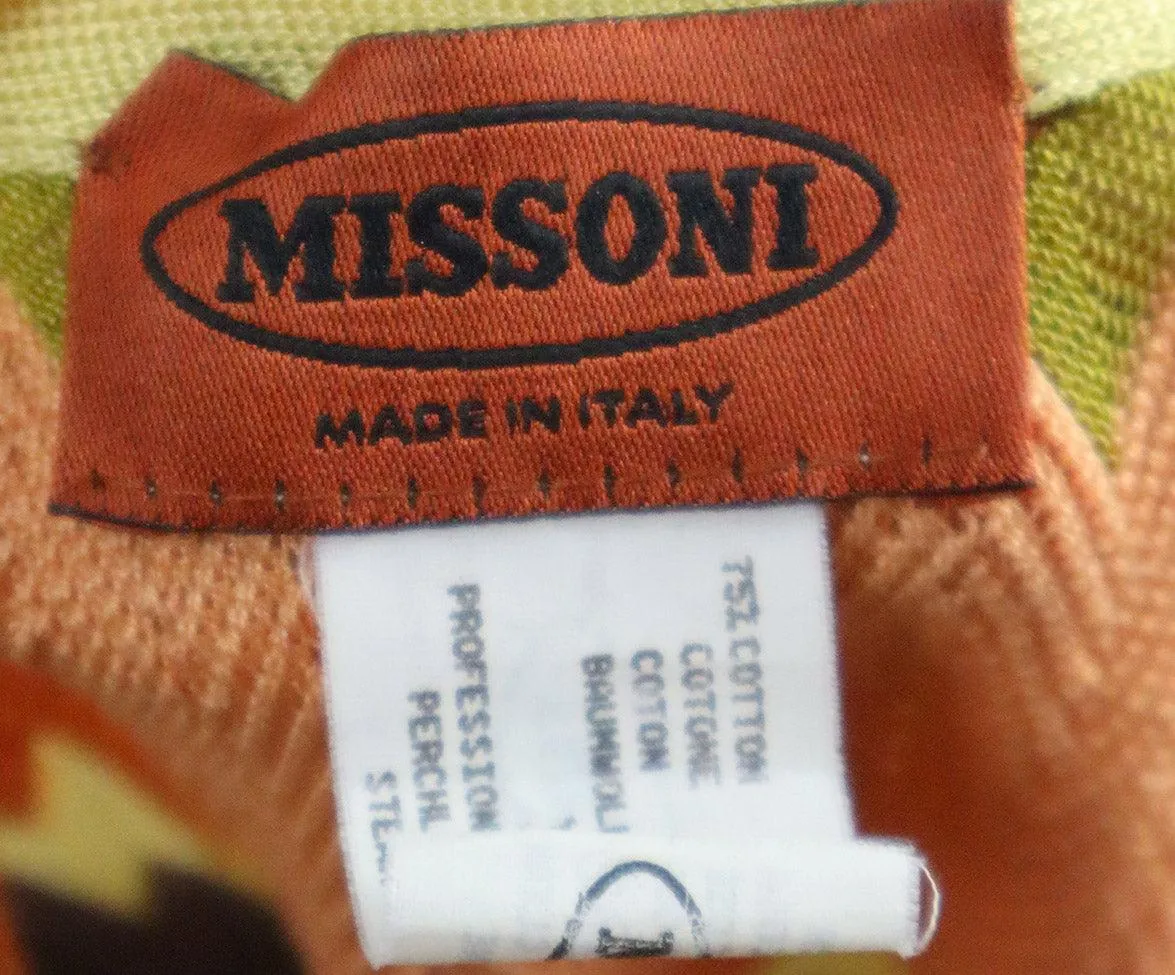 Missoni Yellow Orange Lavender Viscose Cotton Dress sz 2