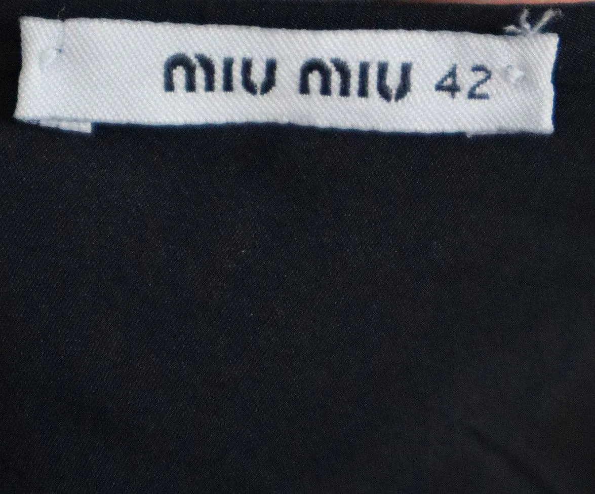 Miu Miu Black Silk Dress sz 6