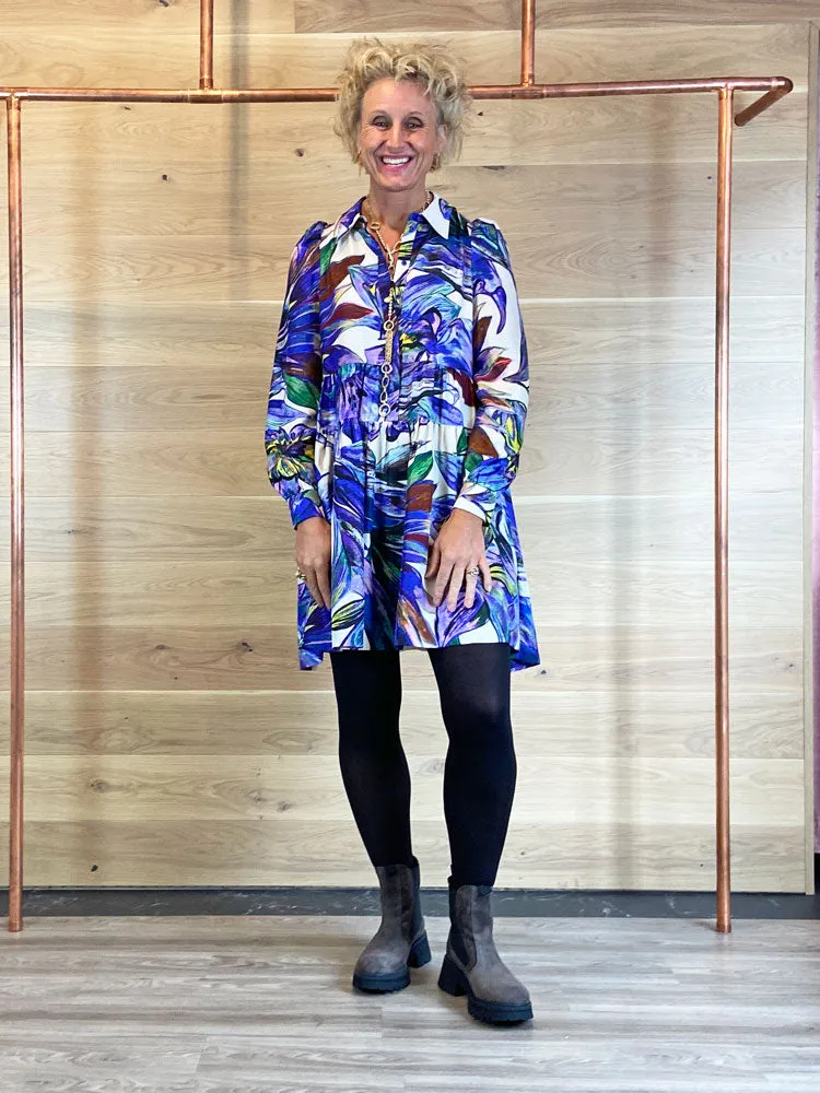 Munthe Dimple Silk Dress Blue