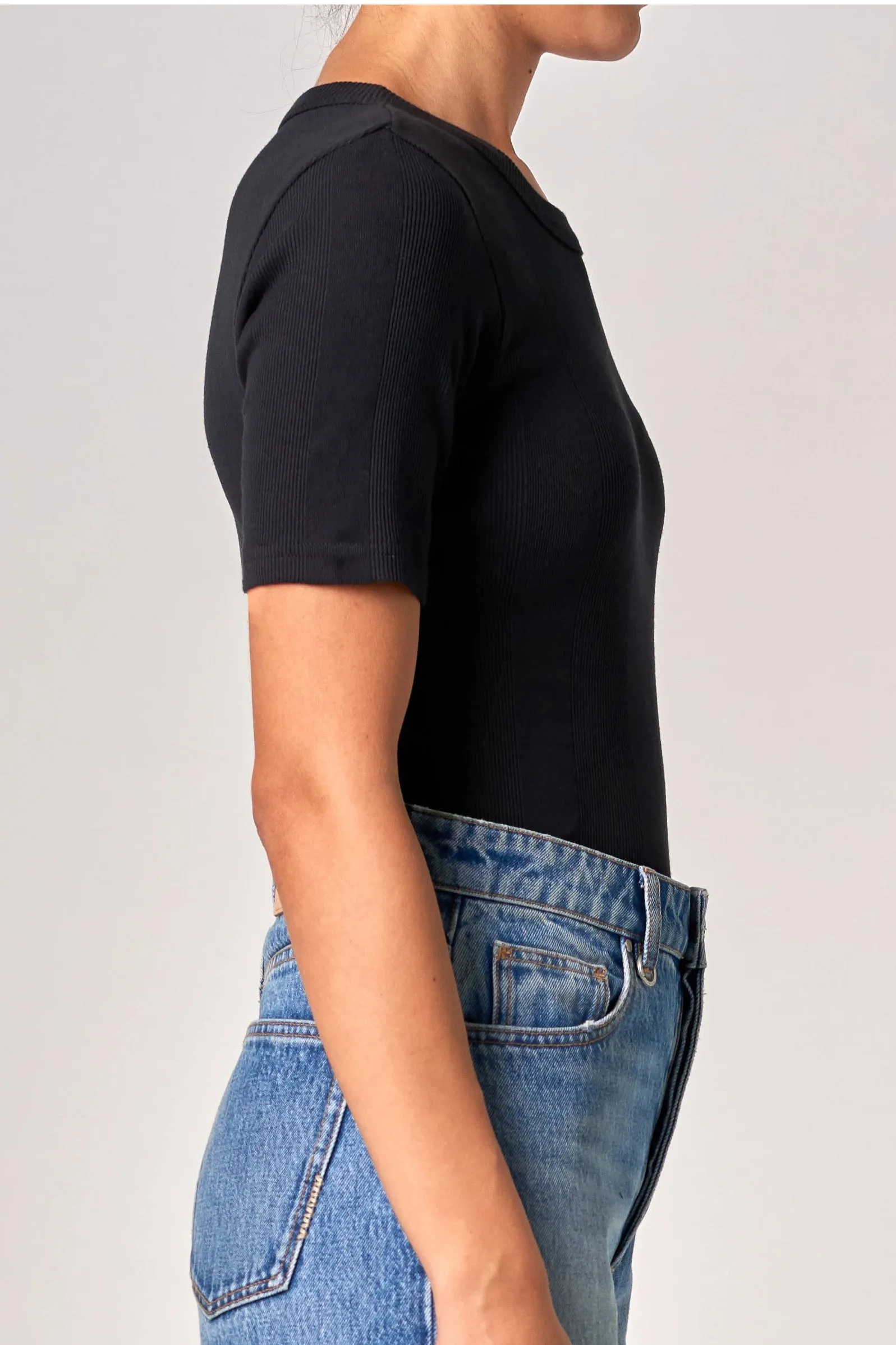 NEUW Womens Frenchie Tee - Black