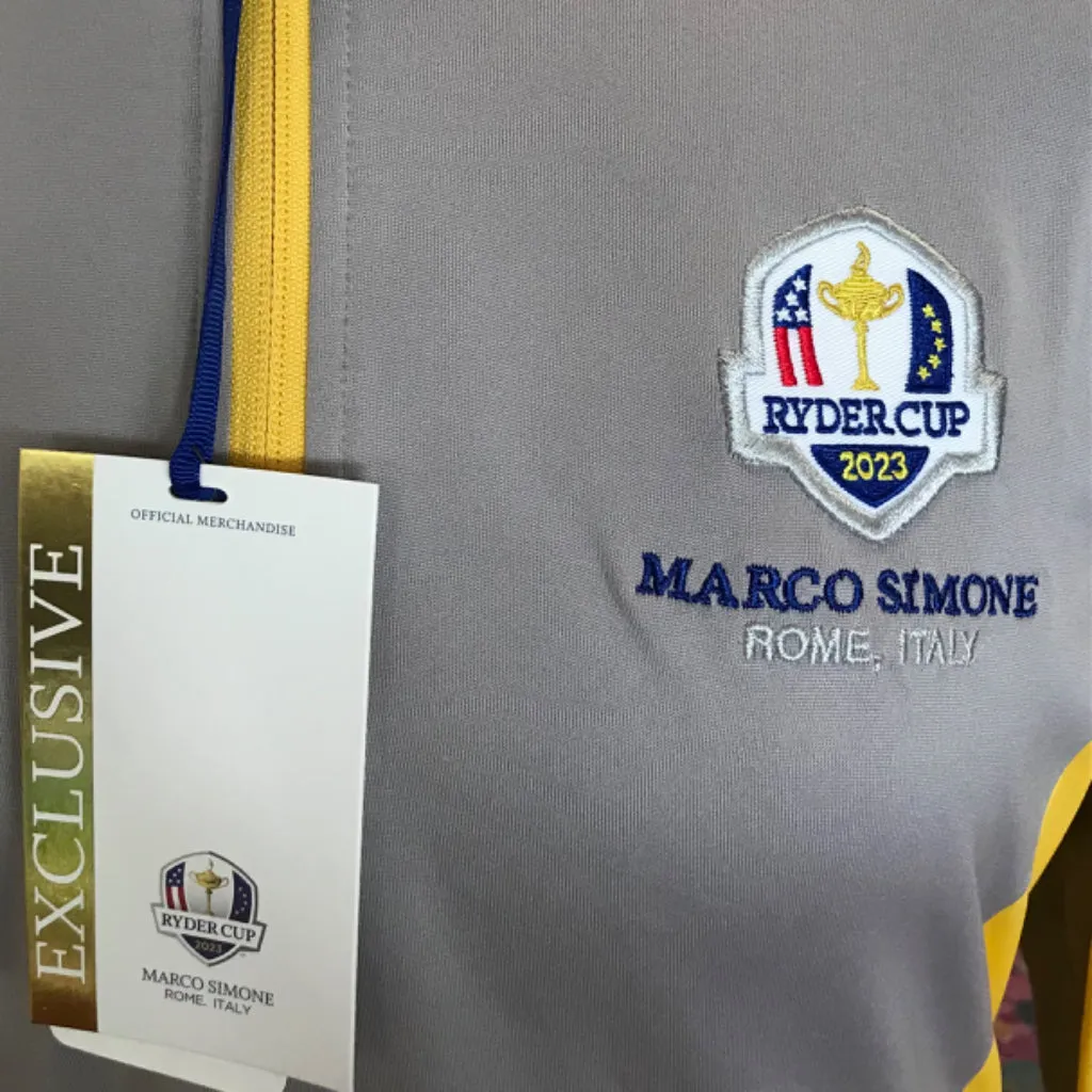 New 2023 Ryder Cup Gray & Yellow Mid-Layer Golf Pullover Size L. MSP$65