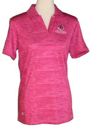 New Adidas Pure Motion Pink Heathered Polo Size L