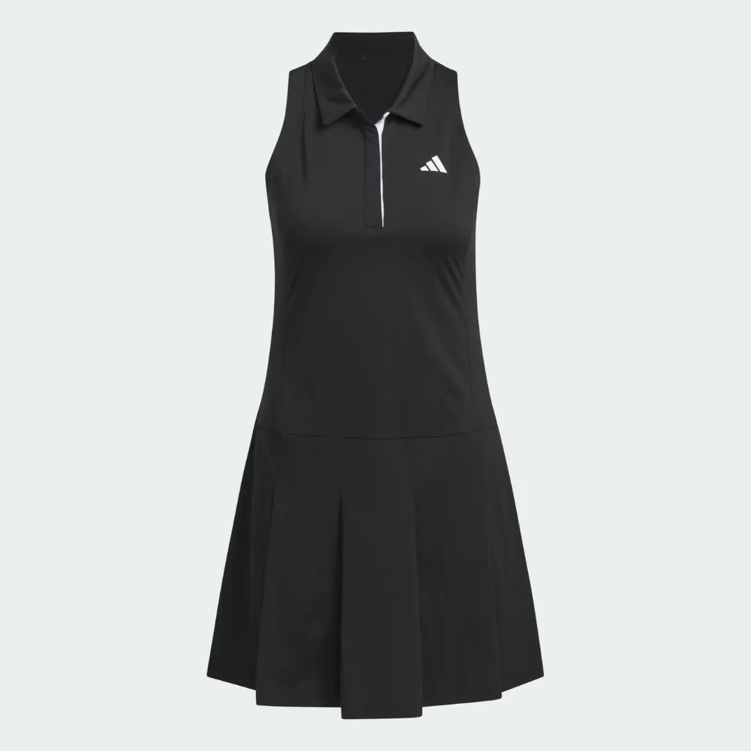New Adidas Ultimate365 Tour Pleated Dress - Black MSP $120