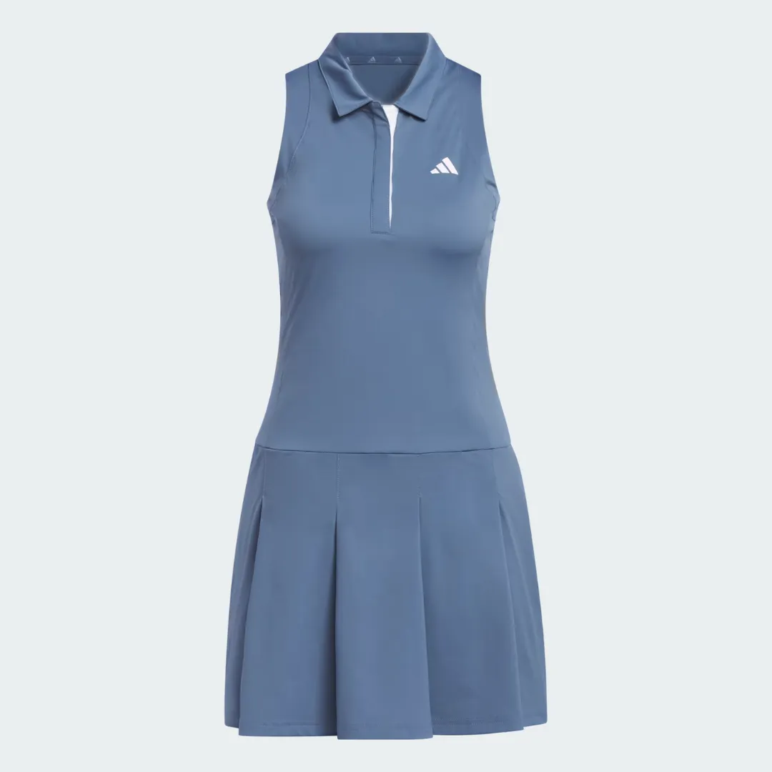 New Adidas Ultimate365 Tour Pleated Dress - Preloved Ink MSP $120