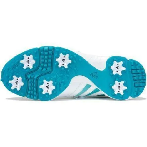 New Adidas Women's Tech Response Golf Shoes White/Teal Size 8.5 MSP$