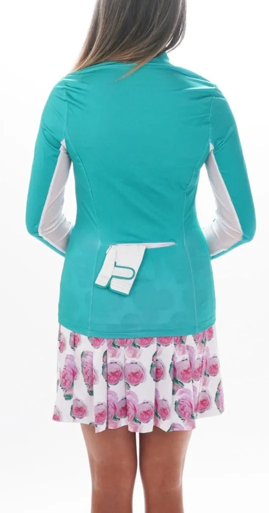 New Amy Sport Katelyn 2.0 Long Sleeved Top - Rose Green MSP $140