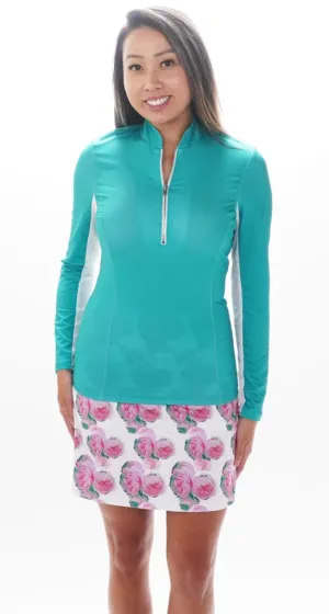 New Amy Sport Katelyn 2.0 Long Sleeved Top - Rose Green MSP $140