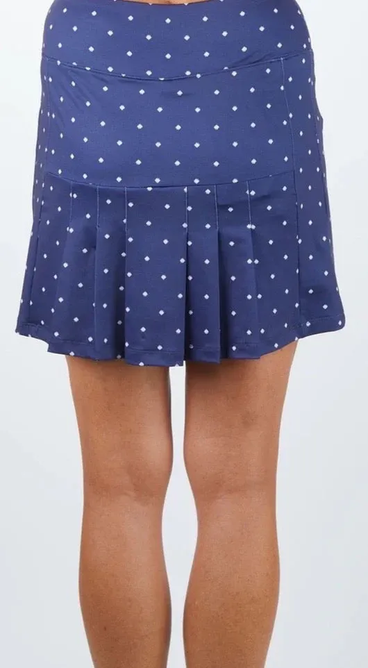 New Amy Sport Marisa Pleated Golf Skort - Navy Flame Size XL MSP$140
