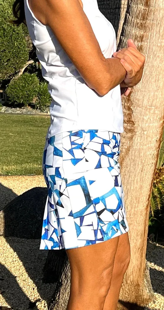 New Amy Sport Marisa Pleated Golf Skort - Sky- Petite MSP$160