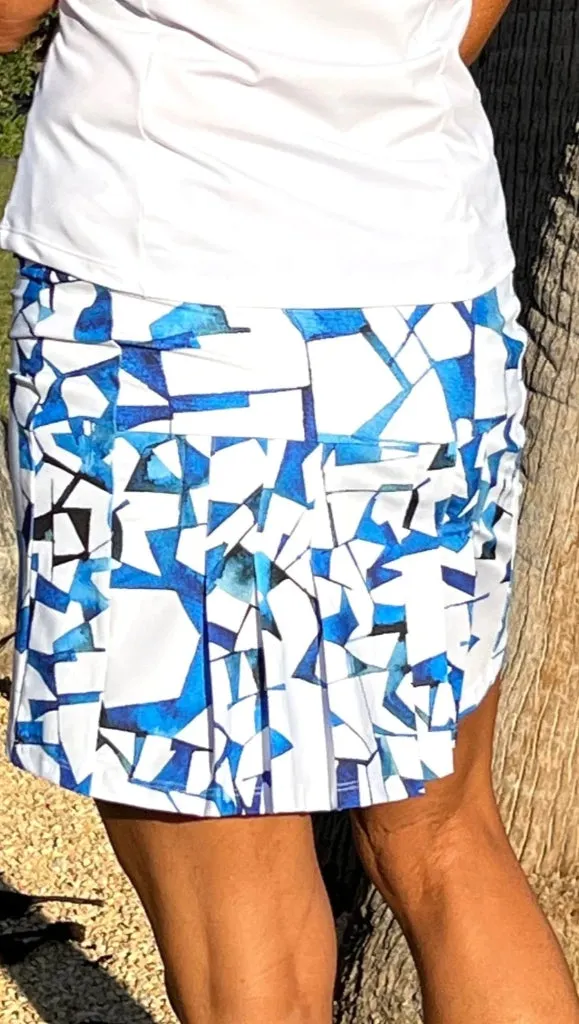 New Amy Sport Marisa Pleated Golf Skort - Sky- Petite MSP$160