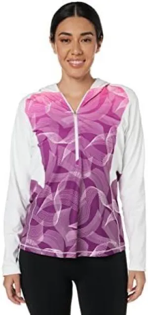 New Annika by Cutter & Buck 3/4 Zip Restore Top w/ Hood Size L MSP$85