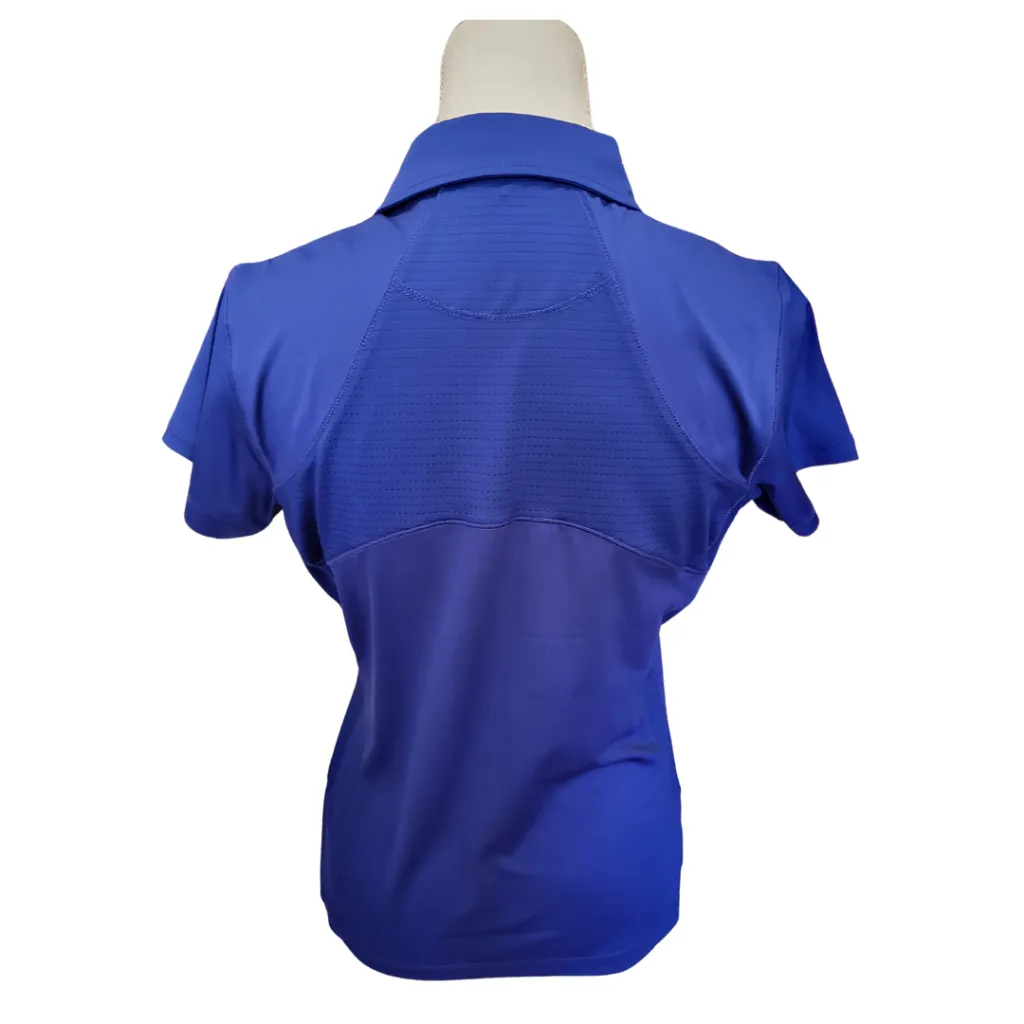 New Annika by Cutter & Buck Blue Cap Sleeve Golf Polo Size S MSP$70