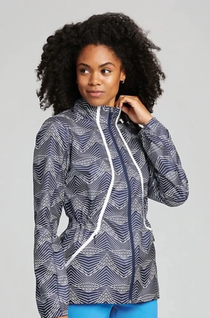 New Annika by Cutter & Buck Cloud Breaker Print Jacket MSP$150