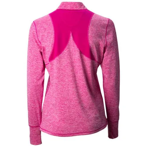 New Annika by Cutter & Buck Frequency 1/2 Zip Pullover in Hot Pink MSP$95