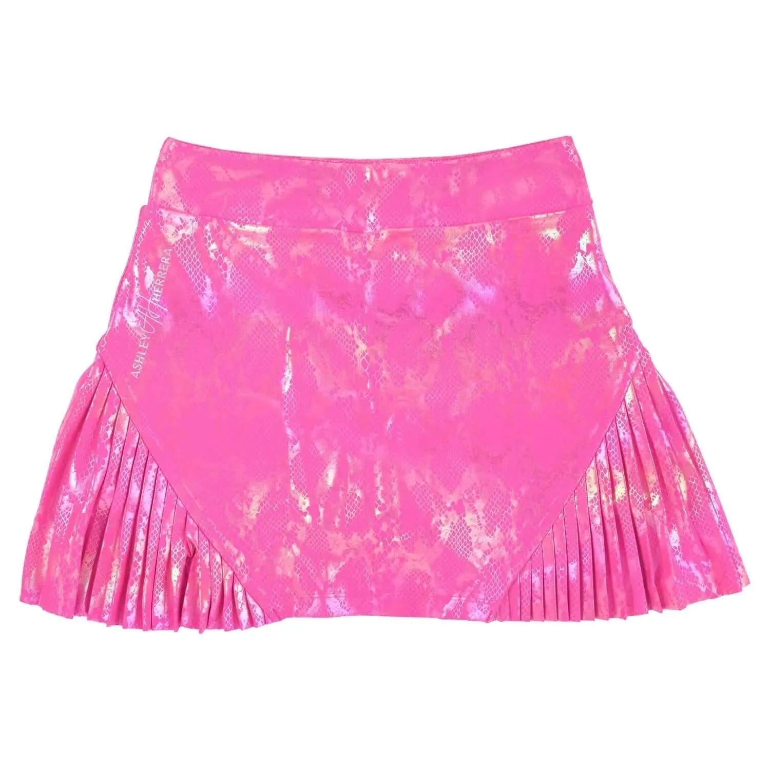 New Ashley Herrera Pink Snake Skin Golf Skort