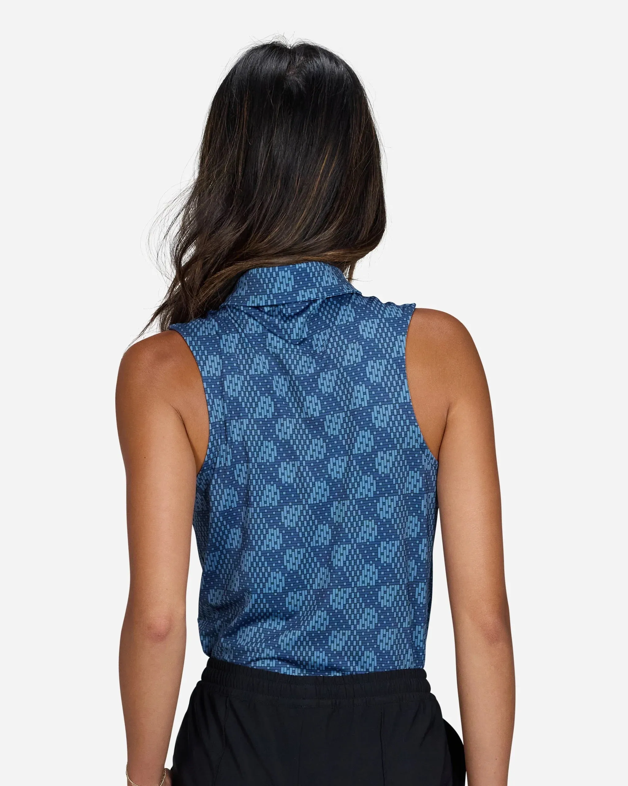 New Bad Birdie Women's 8-Bit Sleeveless Golf Polo