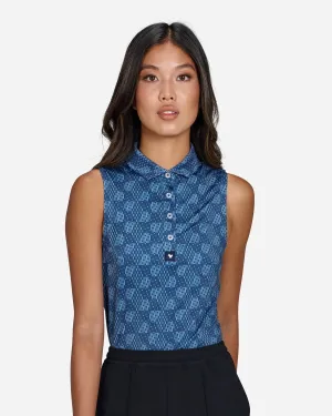 New Bad Birdie Women's 8-Bit Sleeveless Golf Polo