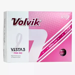 New BCRF Volvik Vista 3 360 Pink Golf Balls