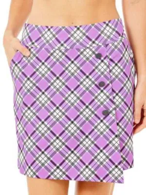 New Belyn Key Button Wrap Skort -Malibu Print MSP$116