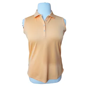 New Bermuda Sands GiGi Peach Sleeveless Golf Polo Size L MSP$65
