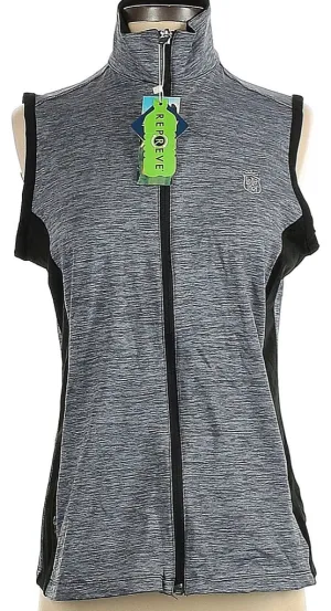 NEW Bermuda Sands Women's Heather Gray w/Black Accents Golf Vest Size S MSP$75