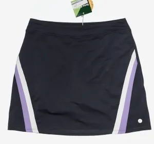 New Bette & Court Gray Pull-on Skort w/ White & Purple Accents Size M  MSP$92