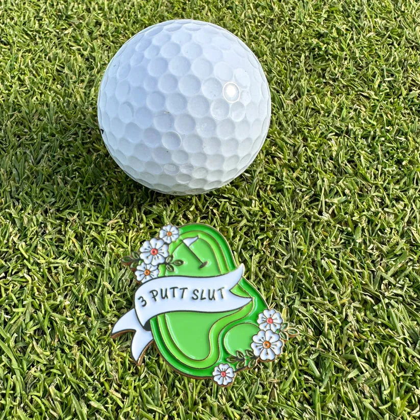 New Birdie Girl 3-Putt Slut Ballmarker  & Hat Clip