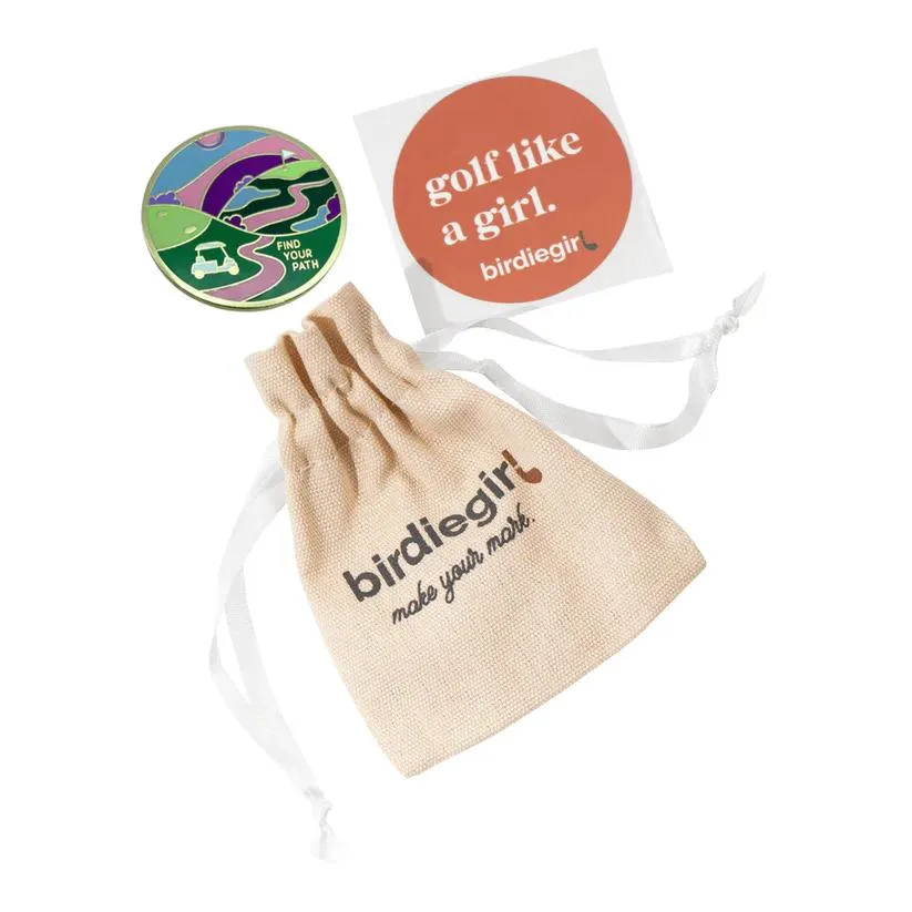 New Birdie Girl Find Your Path Ball Marker & Hat Clip