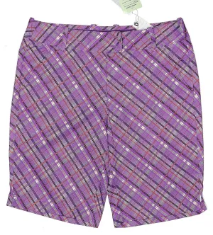 New Callaway Purple Plaid Shorts Size MSP$70