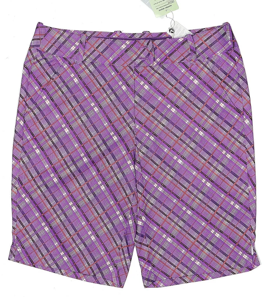 New Callaway Purple Plaid Shorts Size MSP$70