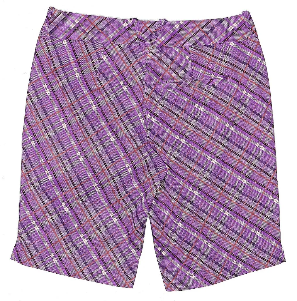 New Callaway Purple Plaid Shorts Size MSP$70
