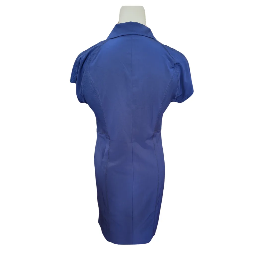 New Chico's Zenergy Navy Zip Short Sleeve Active Dress Size XS MSP$99