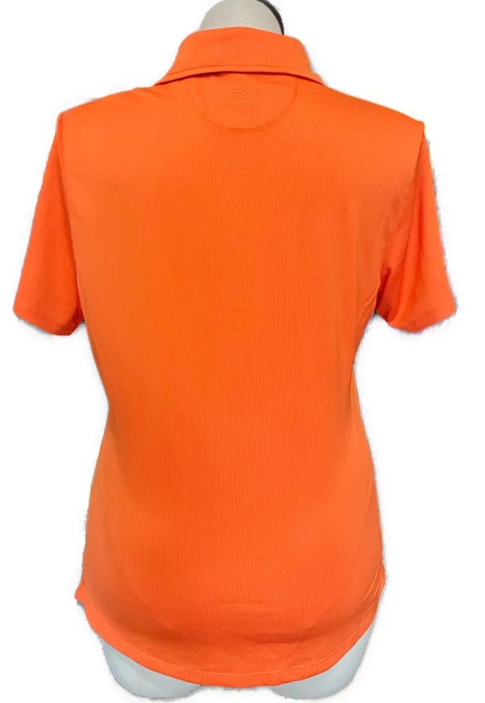 New Cutter & Buck Runched Short Sleeve - College Orange Size XL
