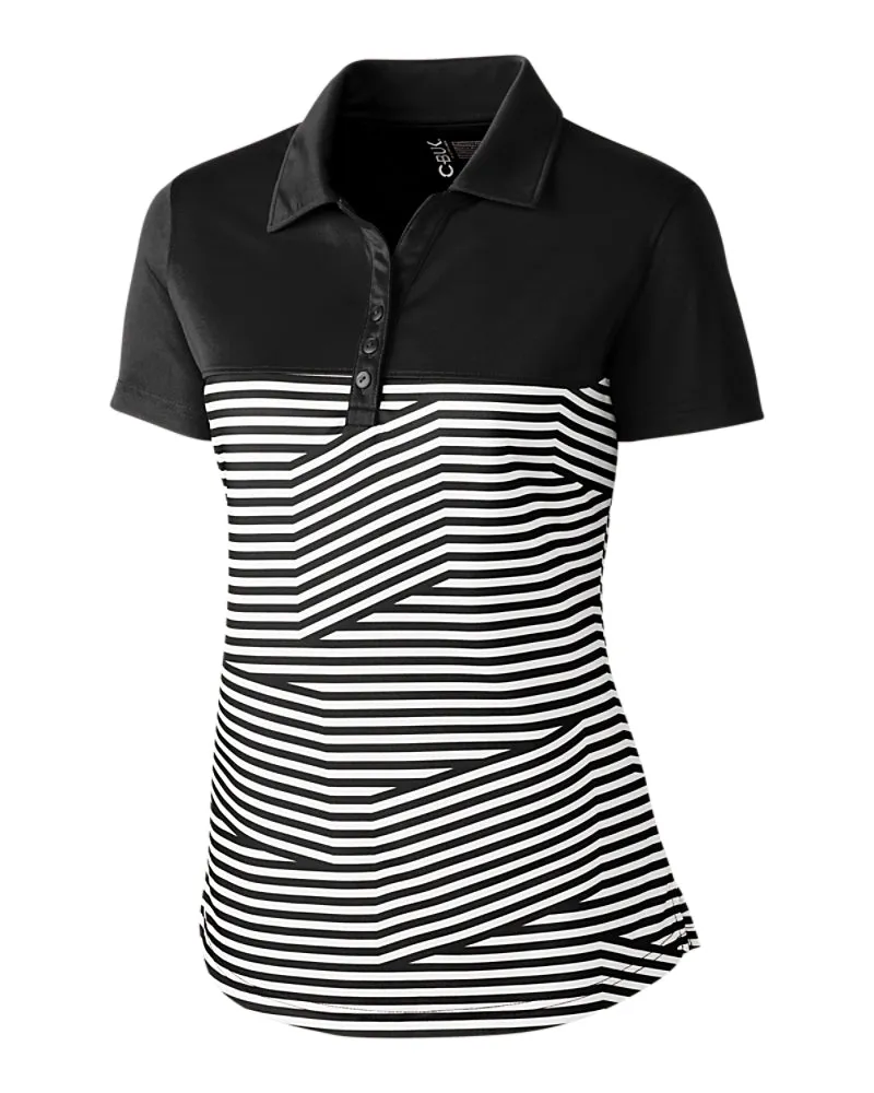 New Cutter & Buck Striped Spree Polo MSP$45