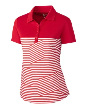 New Cutter & Buck Striped Spree Polo MSP$45