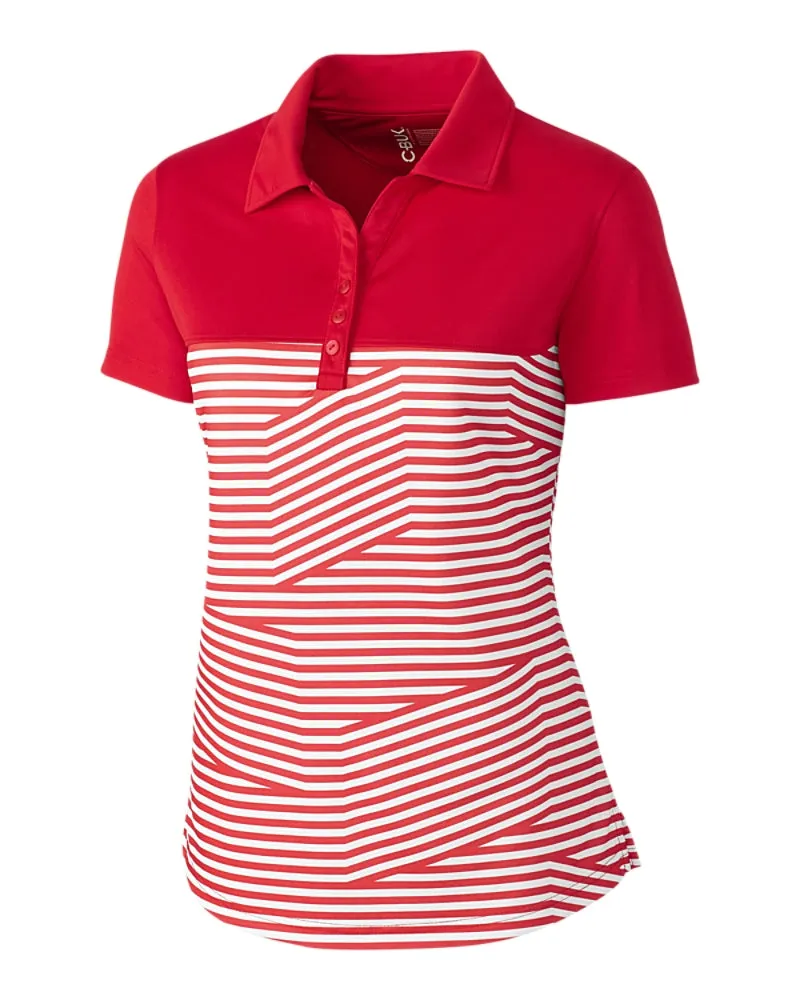 New Cutter & Buck Striped Spree Polo MSP$45